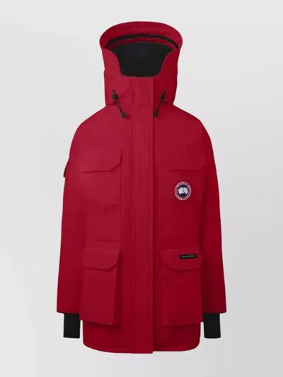 CANADA GOOSE HOODED JACKETS WITH FRONT POCKETS AND ADJUSTABLE CUFFS