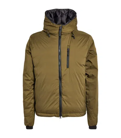 Canada Goose Hooded Lodge Coat In Military Green