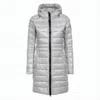 Canada Goose Hooded Long Padded Jacket With Quilted Design And Functional Details In White