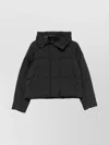 Canada Goose Hooded Long Sleeve Puffer Jacket In Black