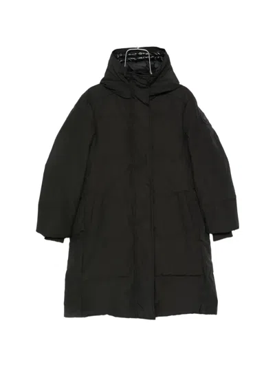 Canada Goose Hooded Padded Coat In Black