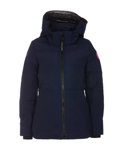 Canada Goose Hooded Padded Coat In Black