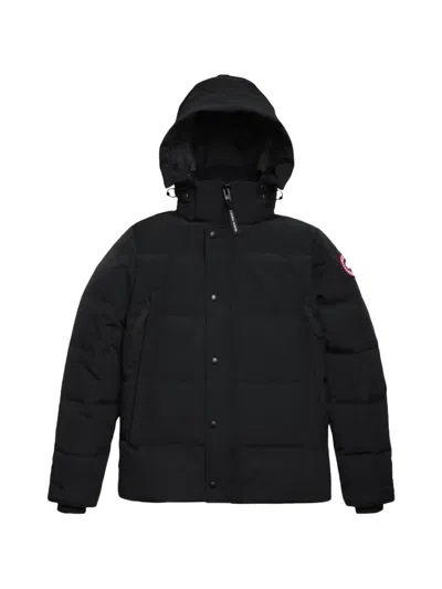 Canada Goose Hooded Padded Jacket In Black