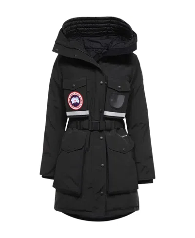 Canada Goose Hooded Parka In Black