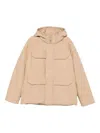 Canada Goose Hooded Pocketed Padded Jacket In Neutral