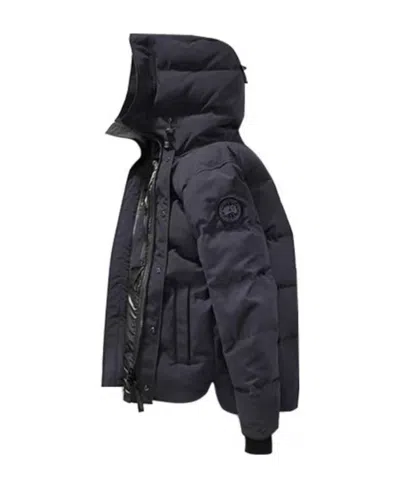 Canada Goose Hooded Puffer Coat In Black
