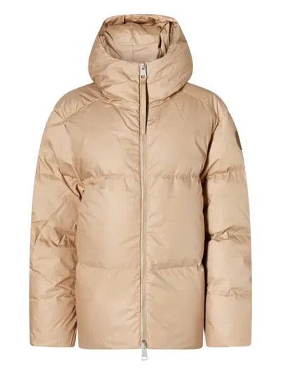 Canada Goose Hooded Puffer Jacket In Nude