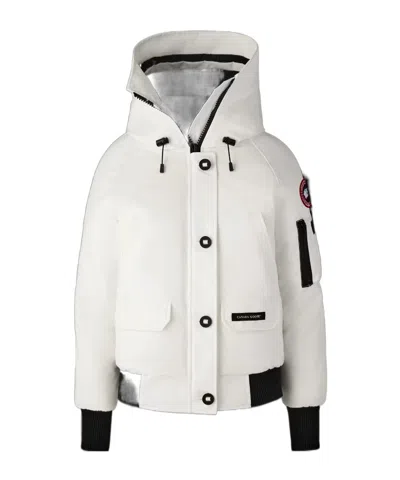 Canada Goose Hooded Puffer Jacket In White