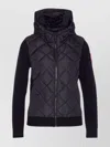 Canada Goose Hooded Quilted Down Jacket With Zip Pockets In Black