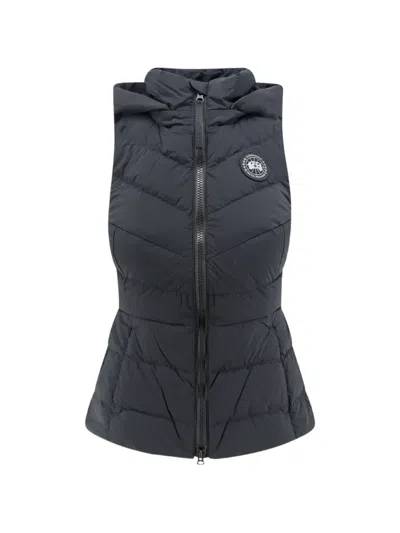 Canada Goose Hooded Quilted Gilet In Black