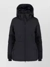 Canada Goose Hooded Quilted Jacket Long Sleeves In Black