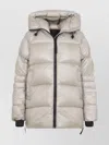 Canada Goose Hooded Quilted Puffer Side Pockets In Neutral