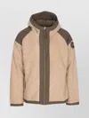 Canada Goose Hooded Shearling Effect Jacket With Contrast Panels In Multi