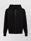 Canada Goose Hooded Sweater With Front Pockets And Ribbed Cuffs In Black