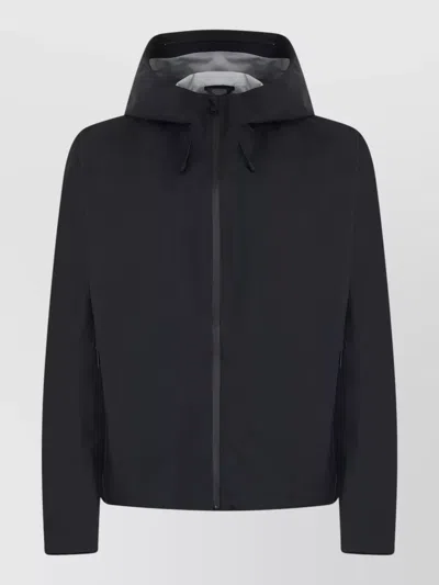 Canada Goose Hooded Waterproof Coat Long Sleeves In Blue