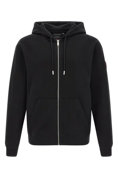 Canada Goose Hoodie Embroidered Logo Detail In Schwarz