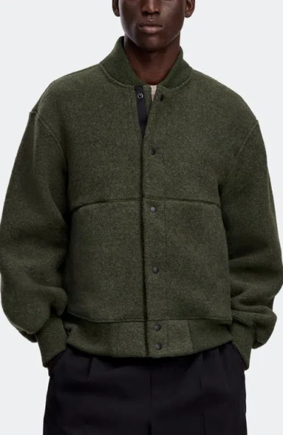 Canada Goose Hudson Black Label Fleece Bomber Jacket In Green