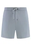Canada Goose Drawstring Waist Cotton Bermuda Shorts In Gray