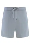 Canada Goose Drawstring Waist Cotton Bermuda Shorts In Blue
