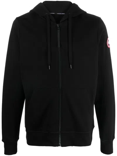 Canada Goose Huron Cotton Hoodie In Black