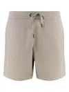 Canada Goose Drawstring Waist Cotton Bermuda Shorts In Neutral