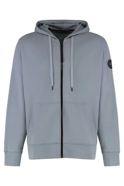 Canada Goose Huron Full Zip Cotton Hoodie In Gray