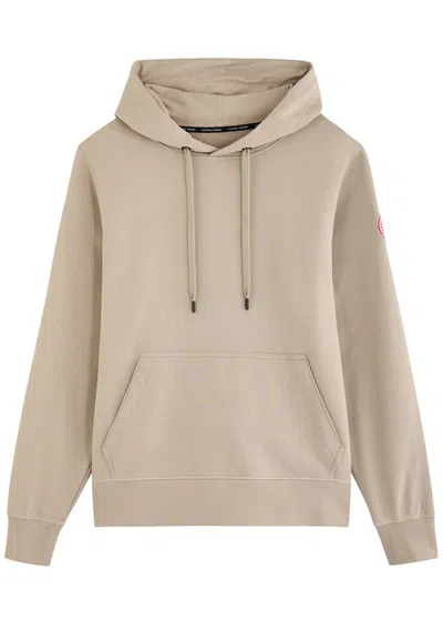Canada Goose Huron Hooded Cotton Sweatshirt In Beige