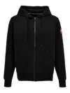 Canada Goose Hooded Sweater With Front Pockets And Ribbed Cuffs In Black