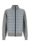 Canada Goose Huron Hybridge Cardigan With Padded Front Panel In Gray