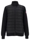 Canada Goose Wattierte Hybridge Huron Jacke Mit Reissverschluss In Black