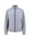 Canada Goose Quilted Front Panel Casual Jacket With High Collar In Gray
