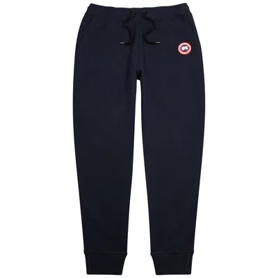 Canada Goose Huron Navy Cotton Sweatpants In Blue