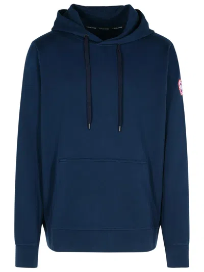 Canada Goose Huron Navy Cotton Sweatshirt In Blue