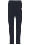 Canada Goose Huron Cotton Sweatpants In Atlantic Navy Blue