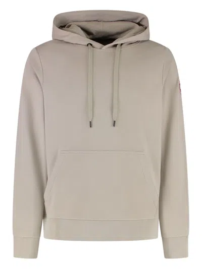 Canada Goose Huron Patch-logo Hoodie In Neutral