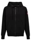 Canada Goose Hooded Sweater With Front Pockets And Ribbed Cuffs In Black