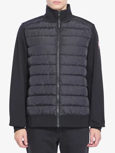 Canada Goose Hy Bridge Huron Zip Up Jacket In Black