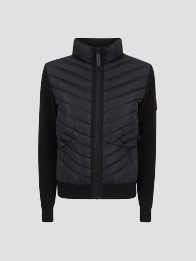Canada Goose Hybrid Knit Jacket For All-season Comfort In Black
