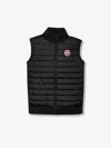 Canada Goose Ribbed Collar Sleeveless Quilted Jacket In Blue