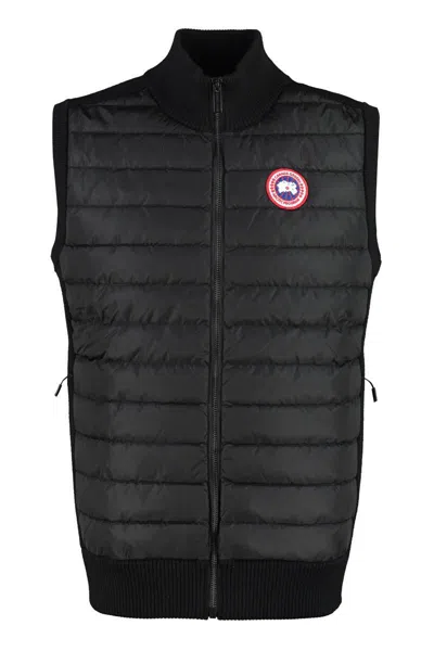 Canada Goose Hybridge Quilted Down Merino-wool Gilet In Black