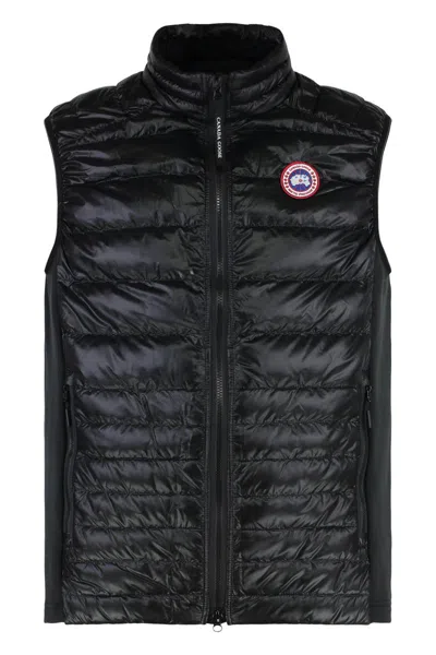 Canada Goose Hybdridge Lite Quilted Recycled-ripstop And Stretch-jersey Down Gilet In Black