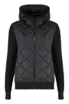 Canada Goose Hybridge Cardigan With Padded Front Panel In Black