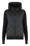 Canada Goose Hybridge Cardigan With Padded Front Panel In Black