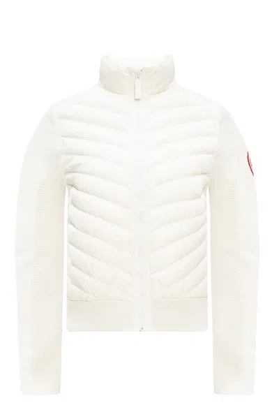 Canada Goose ‘hybridge' Down Front Sweater In Cream