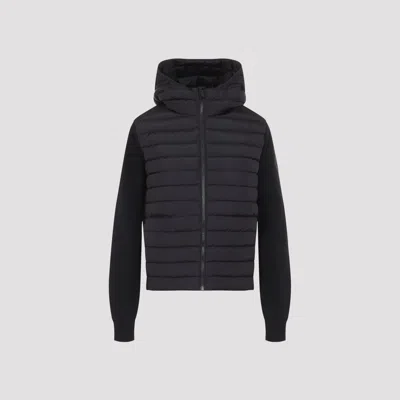 Canada Goose Hybridge Hayes Full-zip Wool Hoodie In Black