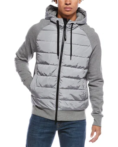 Canada Goose Hybridge Huron Full Zip Down Hoodie In Gray