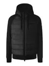 Canada Goose Hybridge Huron Down Hoodie In Black Noir