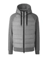 Canada Goose Hybridge Huron 675 Fill Power Hooded Down Sweatshirt Jacket In Gray