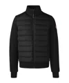 Canada Goose Wattierte Hybridge Huron Jacke Mit Reissverschluss In Black