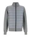 Canada Goose Huron Hybridge Cardigan With Padded Front Panel In Gray